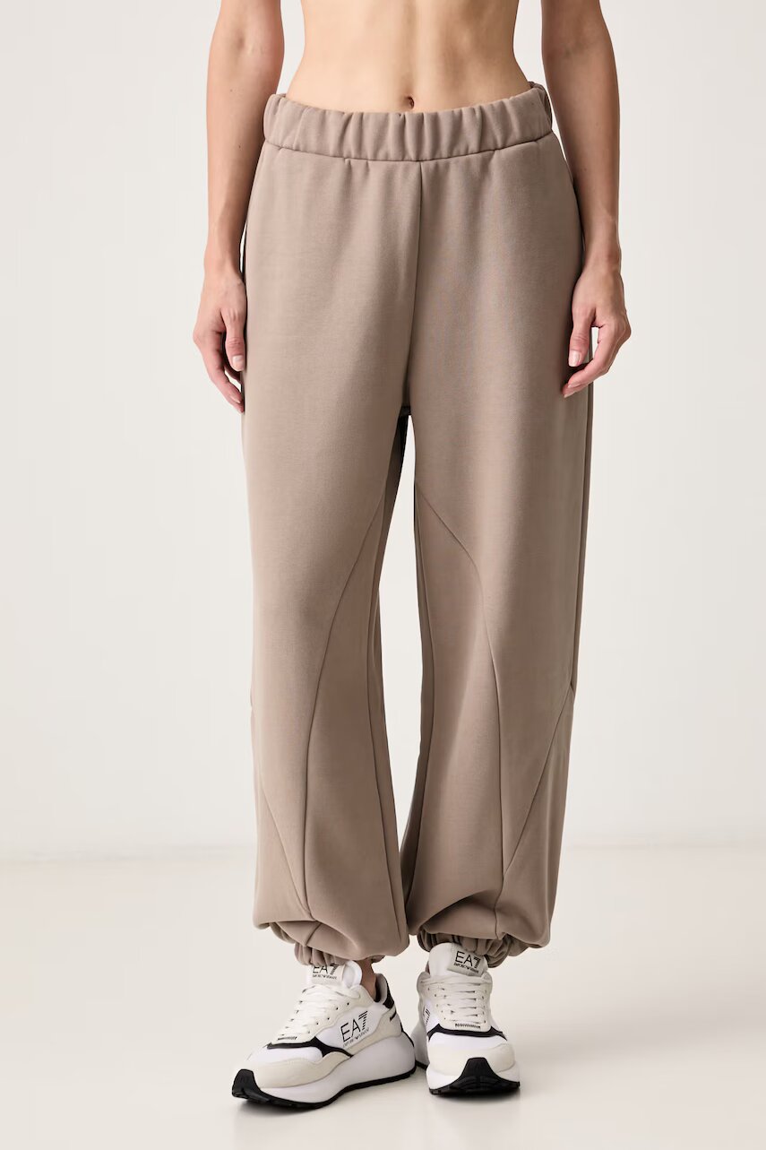 EA7 Emporio Armani pantaloni de trening pentru femei cu bumbac
