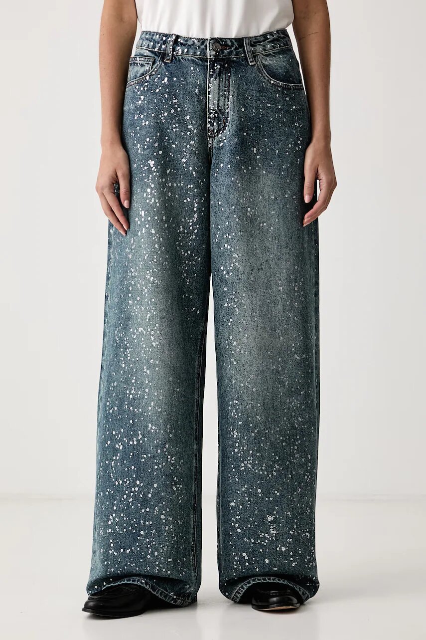 Eleh blugi wide leg pentru femei