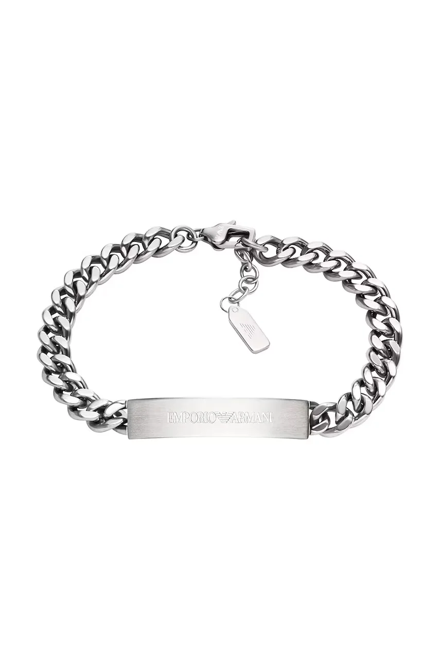 Emporio Armani brățară pentru bărbați din oțel inoxidabil Eagle Logo