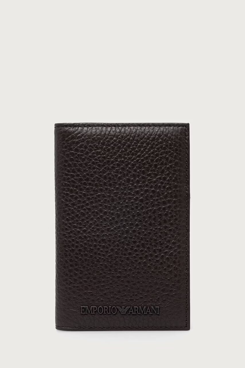 Emporio Armani portcard pentru bărbați din piele