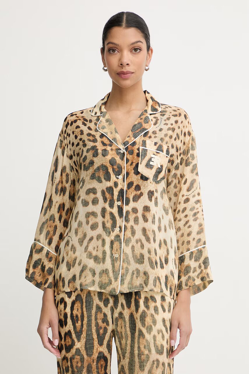 ERMANNO Firenze bluză de loungewear pentru femei cu vâscoză
