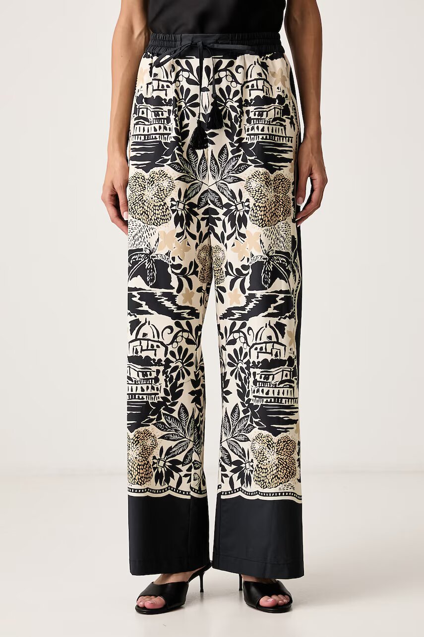 ERMANNO Firenze pantaloni pentru femei din bumbac