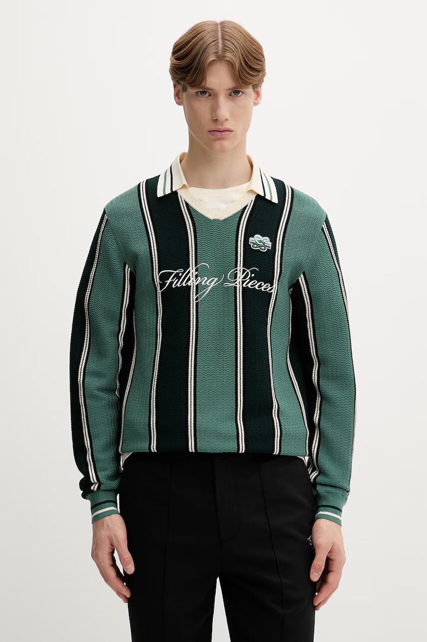 Filling Pieces pulover bărbătesc cu vâscoză Knit Football Jersey