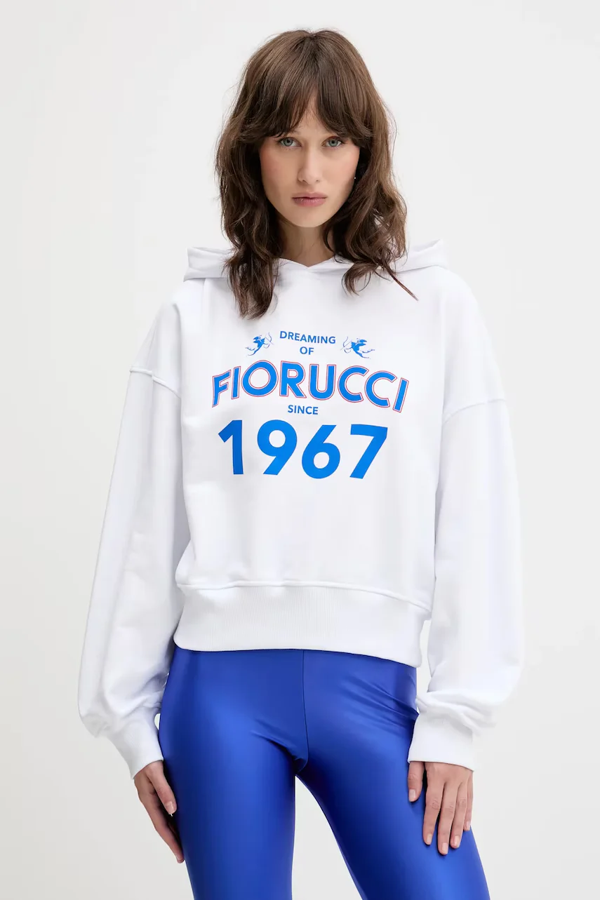Fiorucci hanorac de bumbac Dreaming 1967 Print Boxy Fit Cropped Hoodie