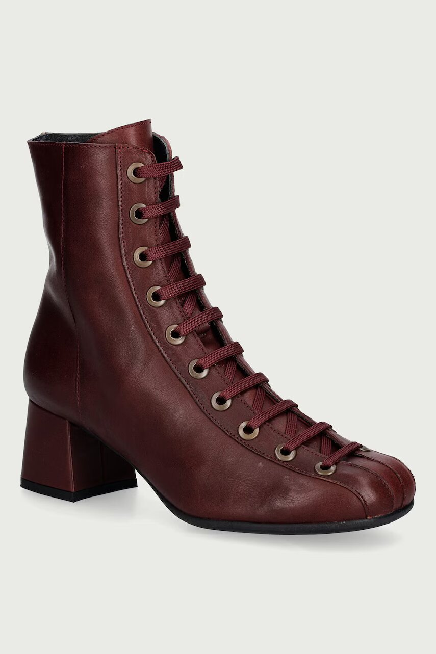 Fly London botine cu toc pentru femei din piele PERK559FLY