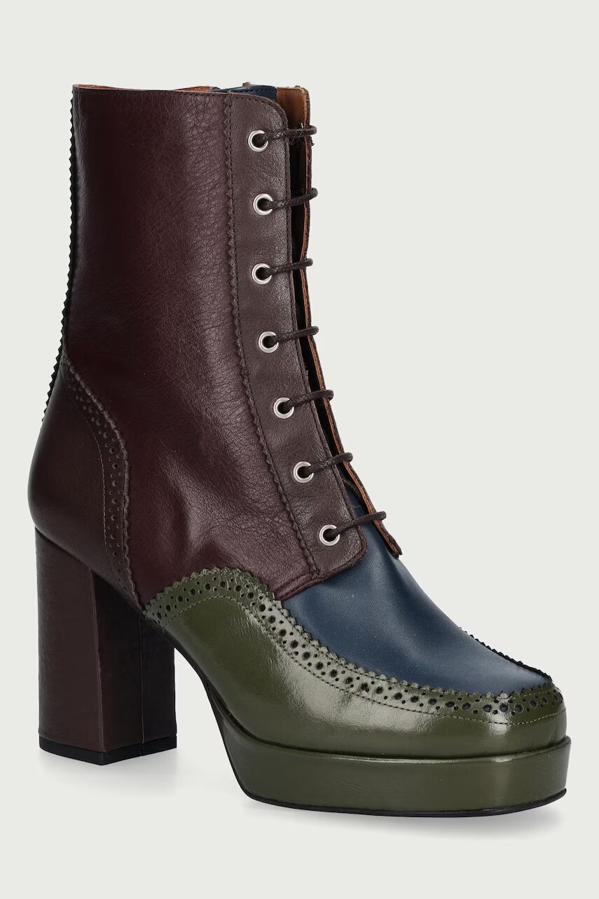 Fly London botine pentru femei din piele ELUN563FLY