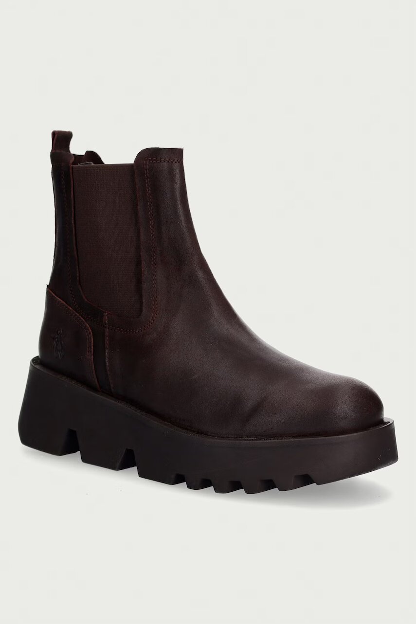 Fly London ghete scurte pentru femei din piele ZUFY502FLY