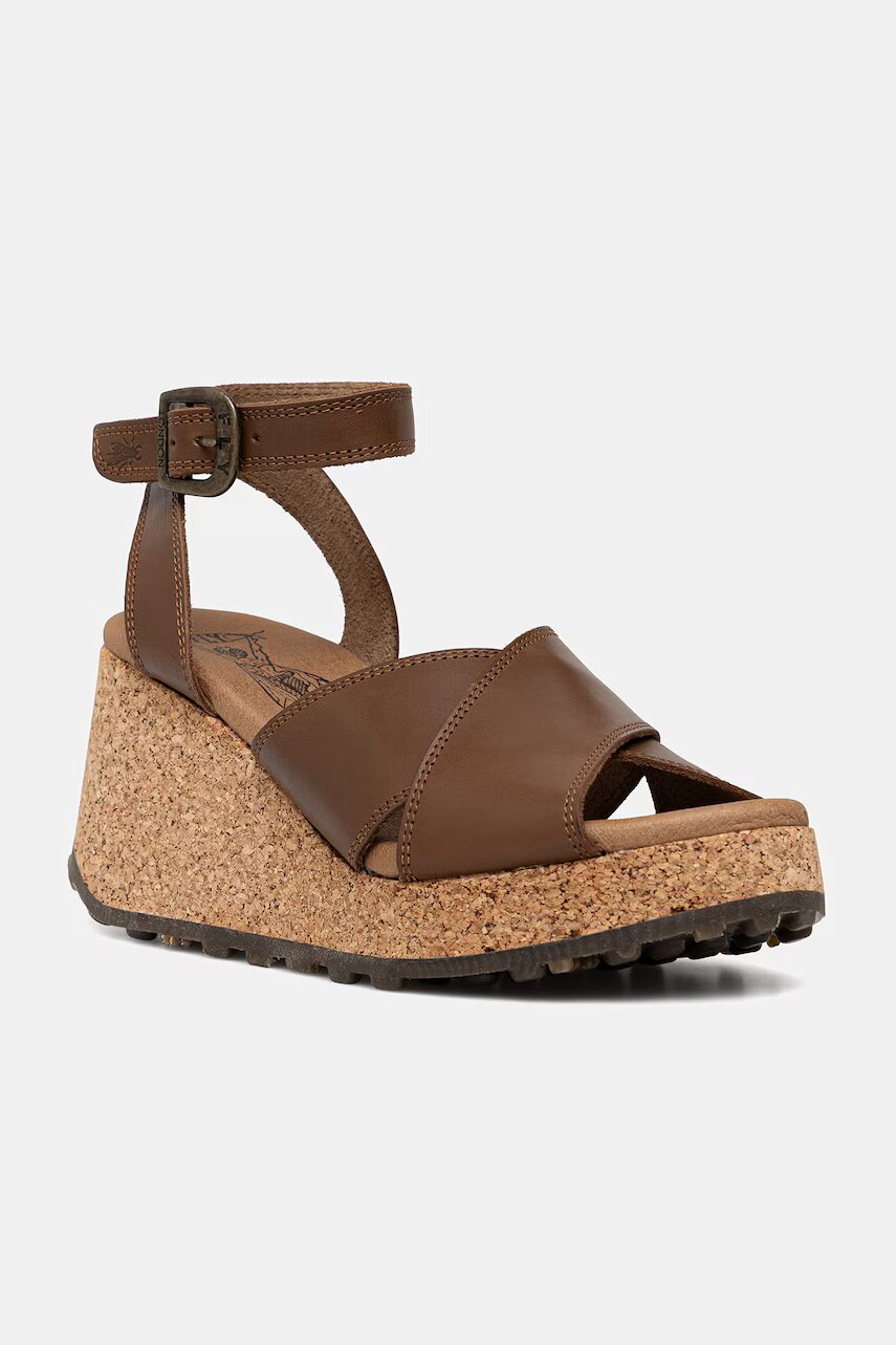 Fly London sandale wedges din piele DONY440FLY
