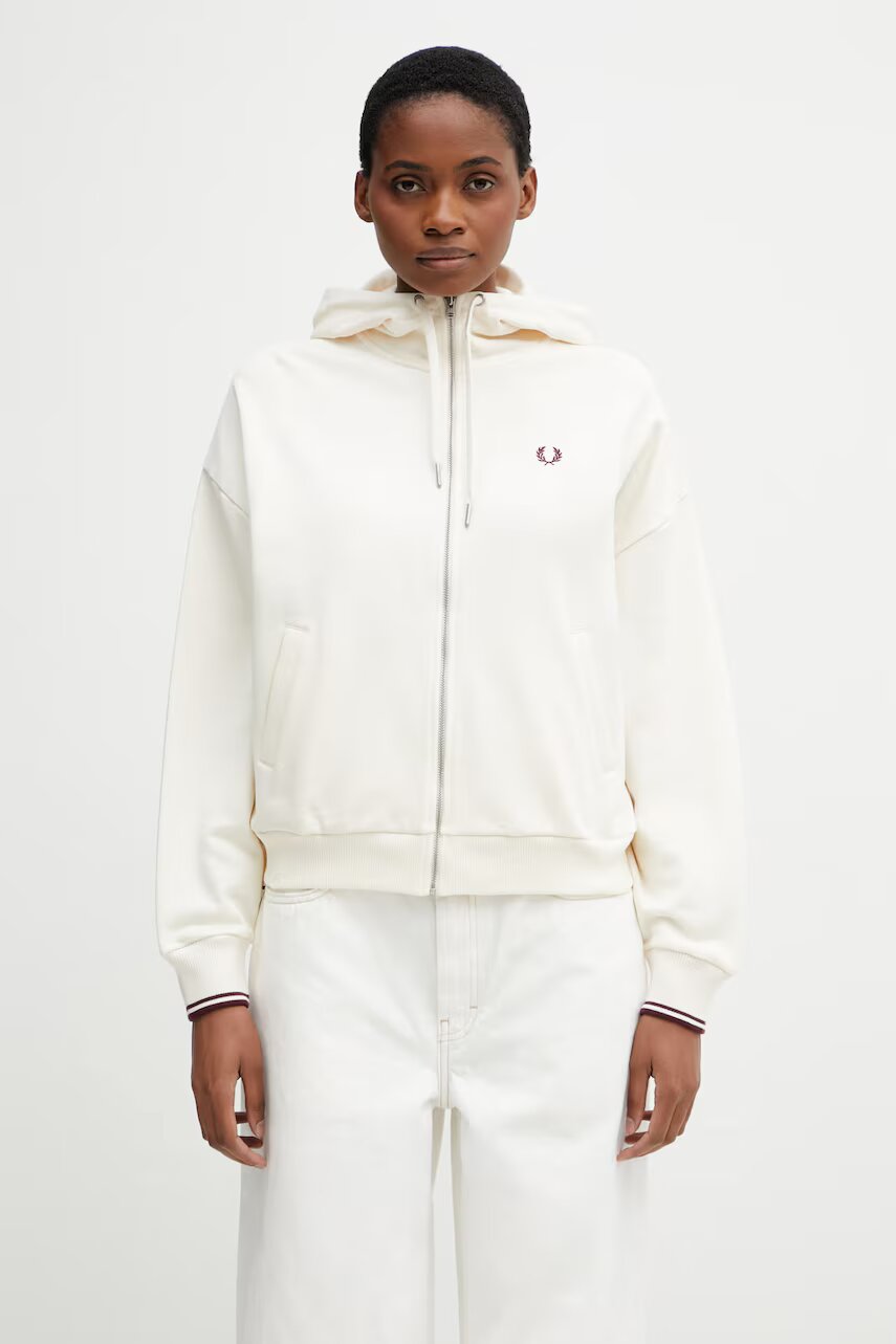 Fred Perry hanorac cu fermoar pentru femei din bumbac