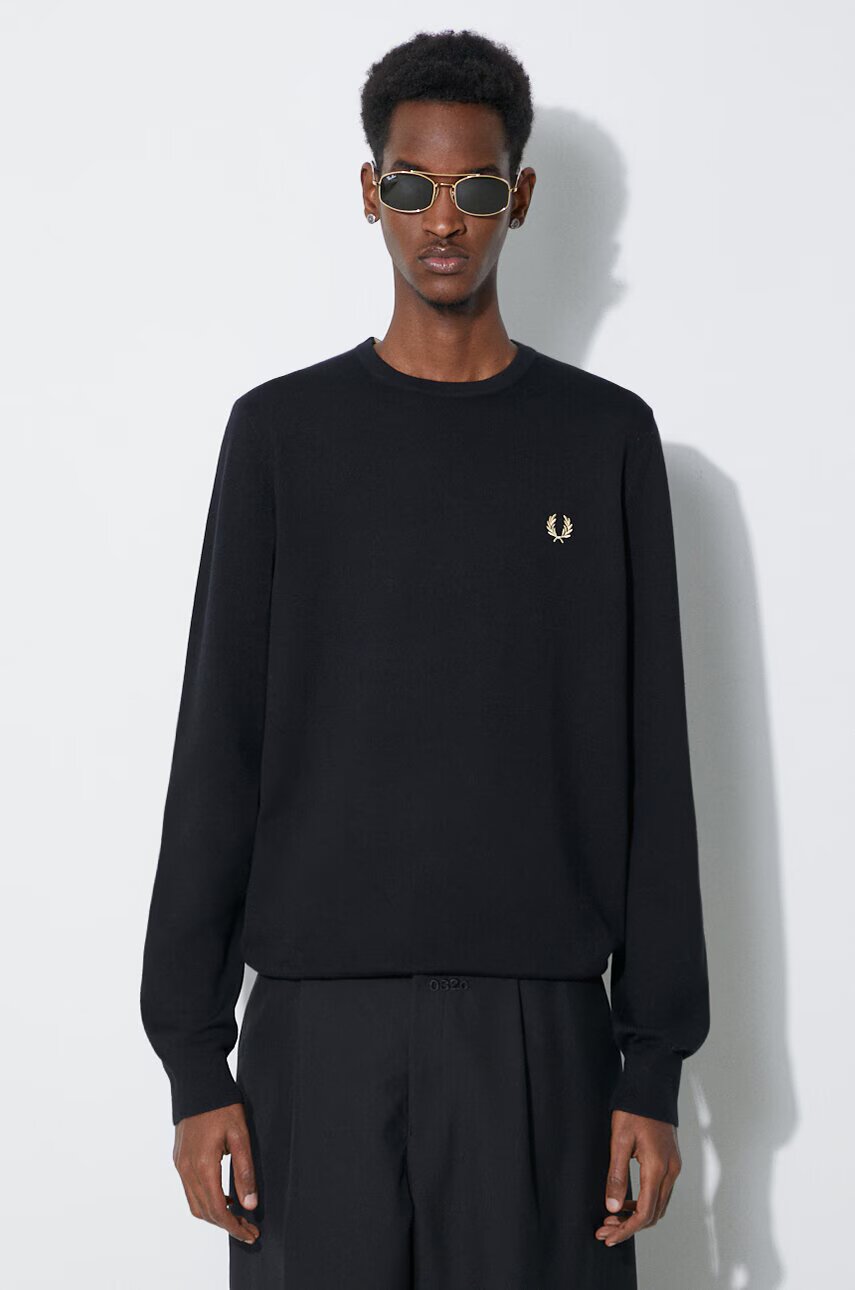Fred Perry pulover de lână Classic Crew Neck Jumper