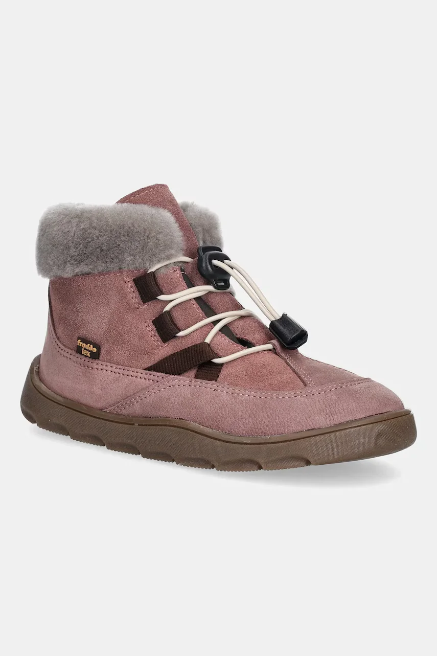 Froddo cizme de iarnă pentru copii din piele întoarsă ZERU TEX COSY BAREFOOT