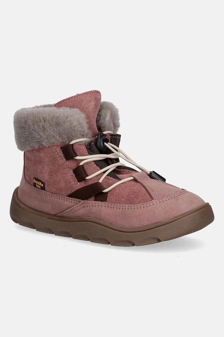 Froddo cizme de iarnă pentru copii din piele întoarsă ZERU TEX COSY BAREFOOT