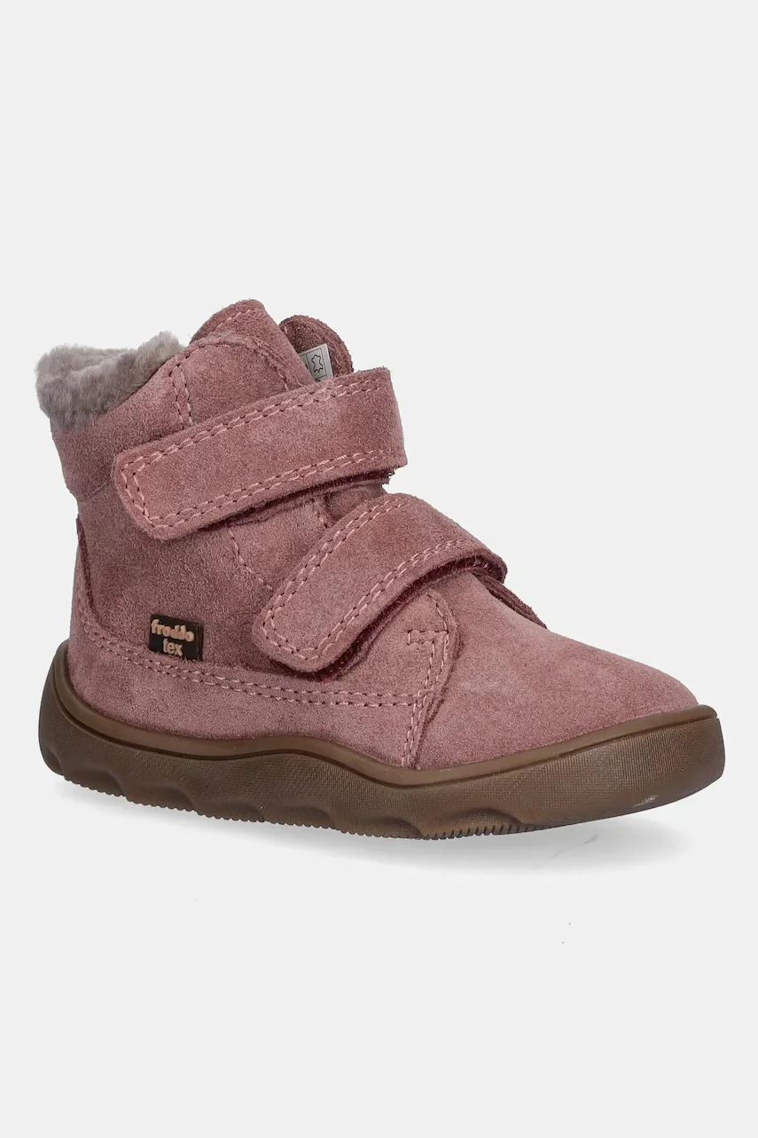 Froddo cizme de iarnă pentru copii din piele întoarsă ZERU TEX FURRY BAREFOOT