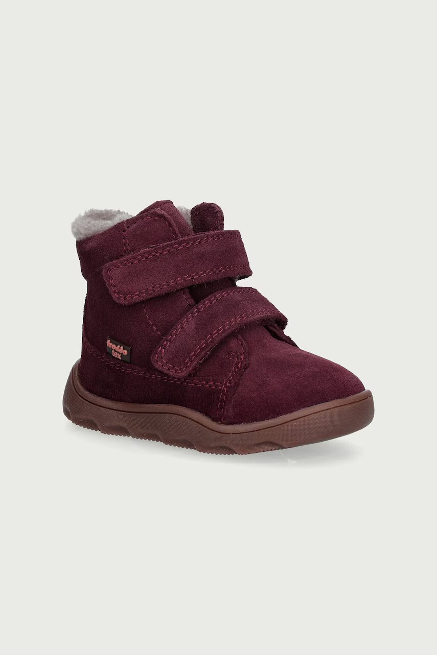 Froddo încălțăminte de iarnă pentru copii din piele întoarsă ZERU TEX FURRY BAREFOOT