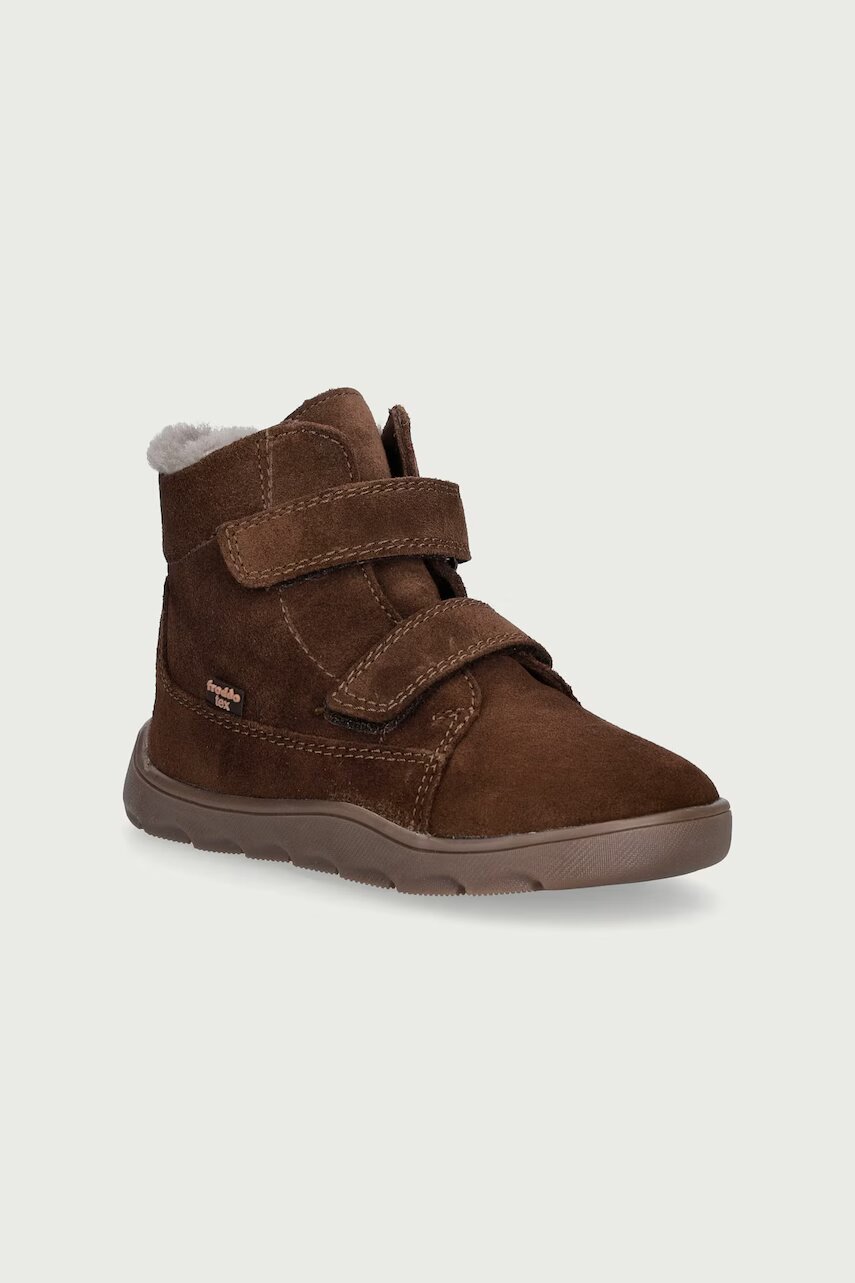 Froddo încălțăminte de iarnă pentru copii din piele întoarsă ZERU TEX FURRY BAREFOOT