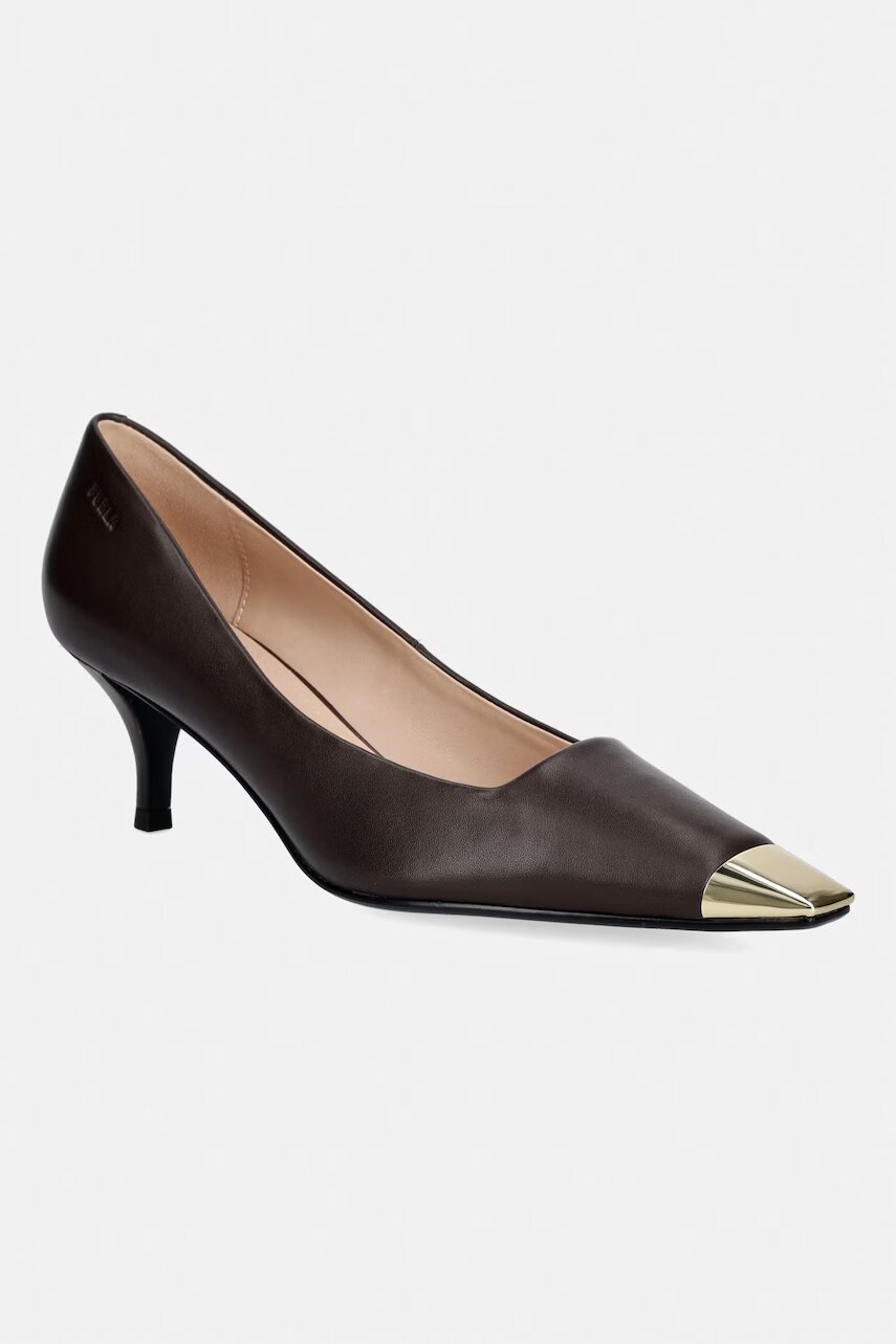 Furla pantofi cu toc stiletto din piele Metal Decollete