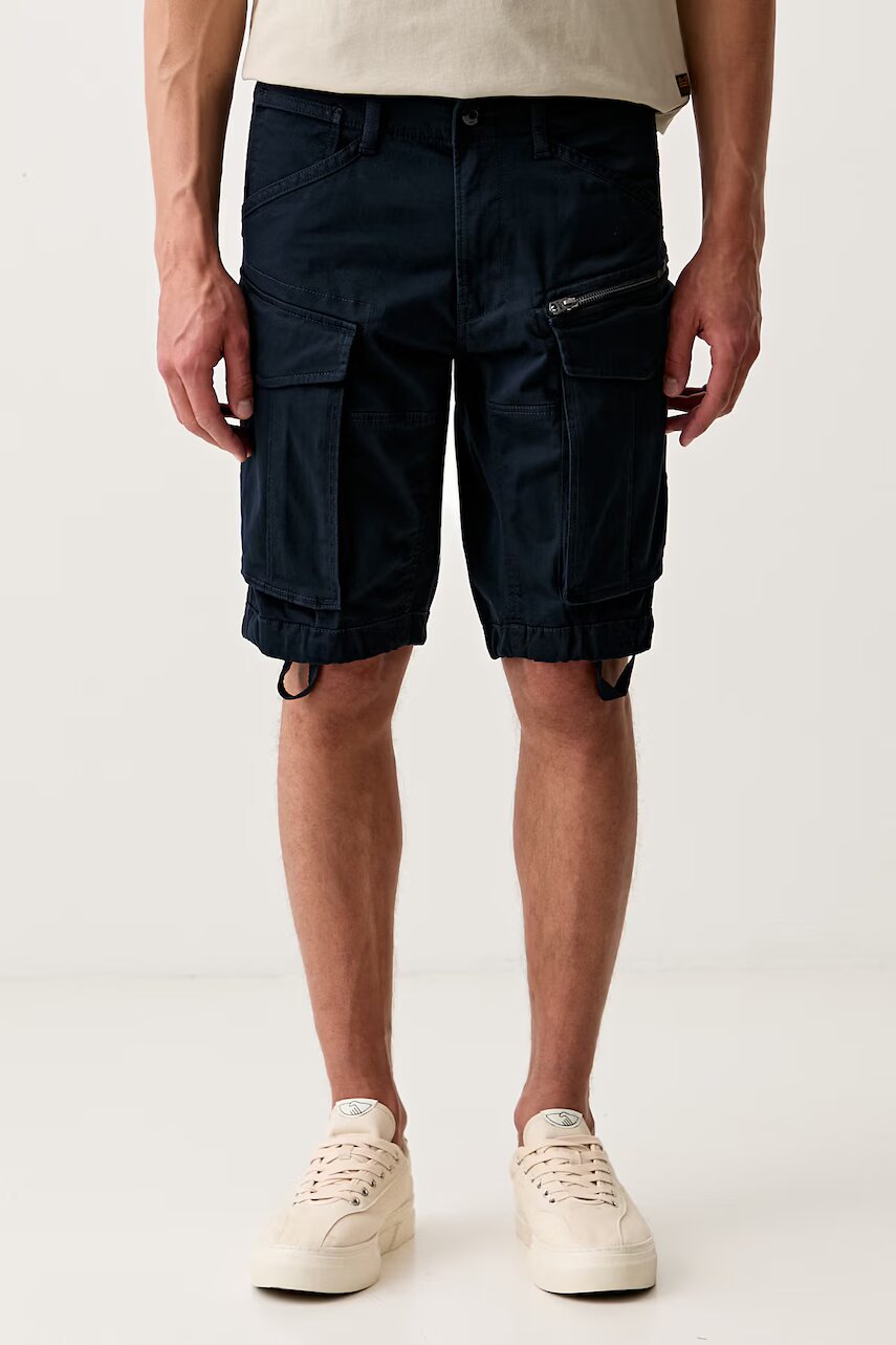 G-STAR pantaloni scuți cargo pentru bărbați din bumbac cu elastan Rovic zip regular