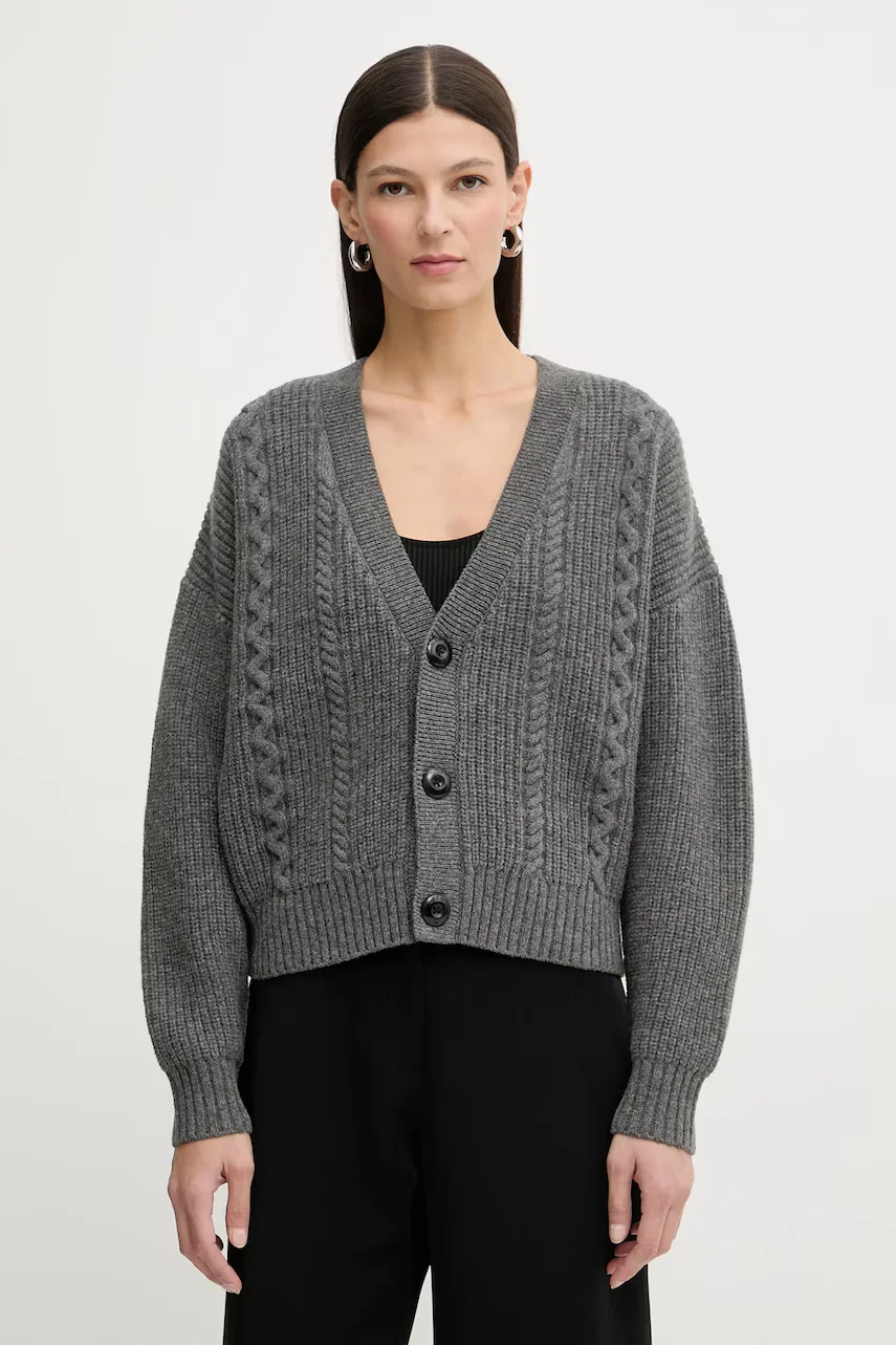 G-STAR pulover de lână Cable cropped cardi