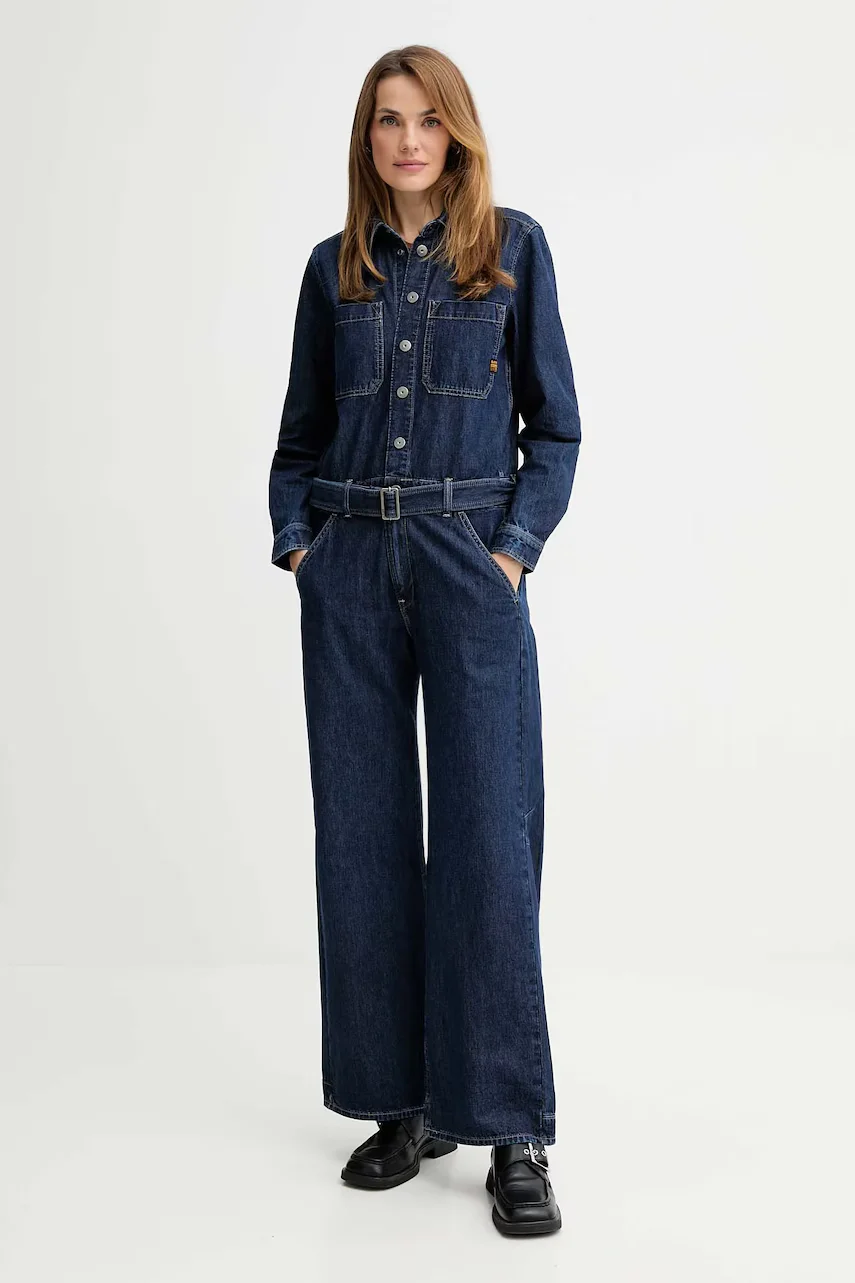 G-STAR salopetă jeans Belted 3D Loose