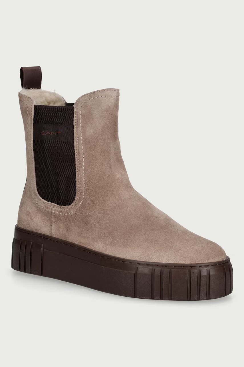 Gant ghete scurte pentru femei din piele întoarsă Snowmont