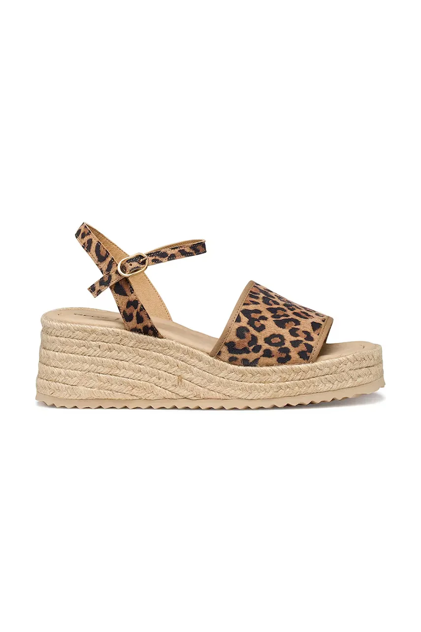 Geox espadrile wedges pentru femei din piele D ALEMERIA