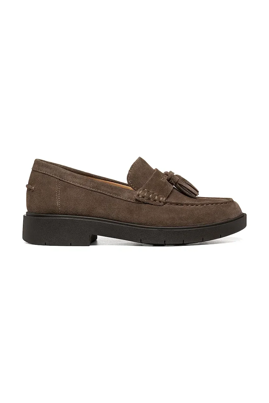 Geox loafers slip-on pentru femei din piele întoarsă D SPHERICA EC1 B