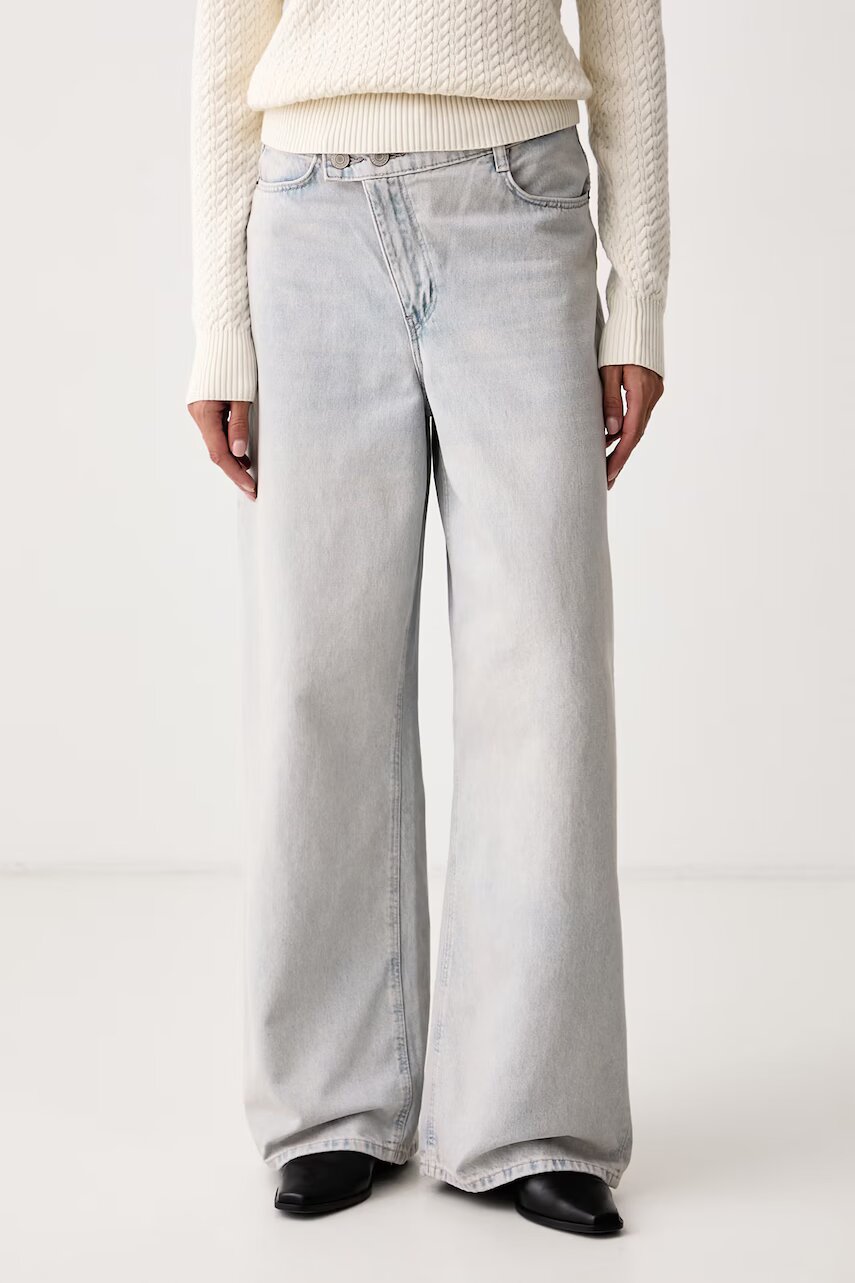 GUESS blugi wide leg pentru femei GINA
