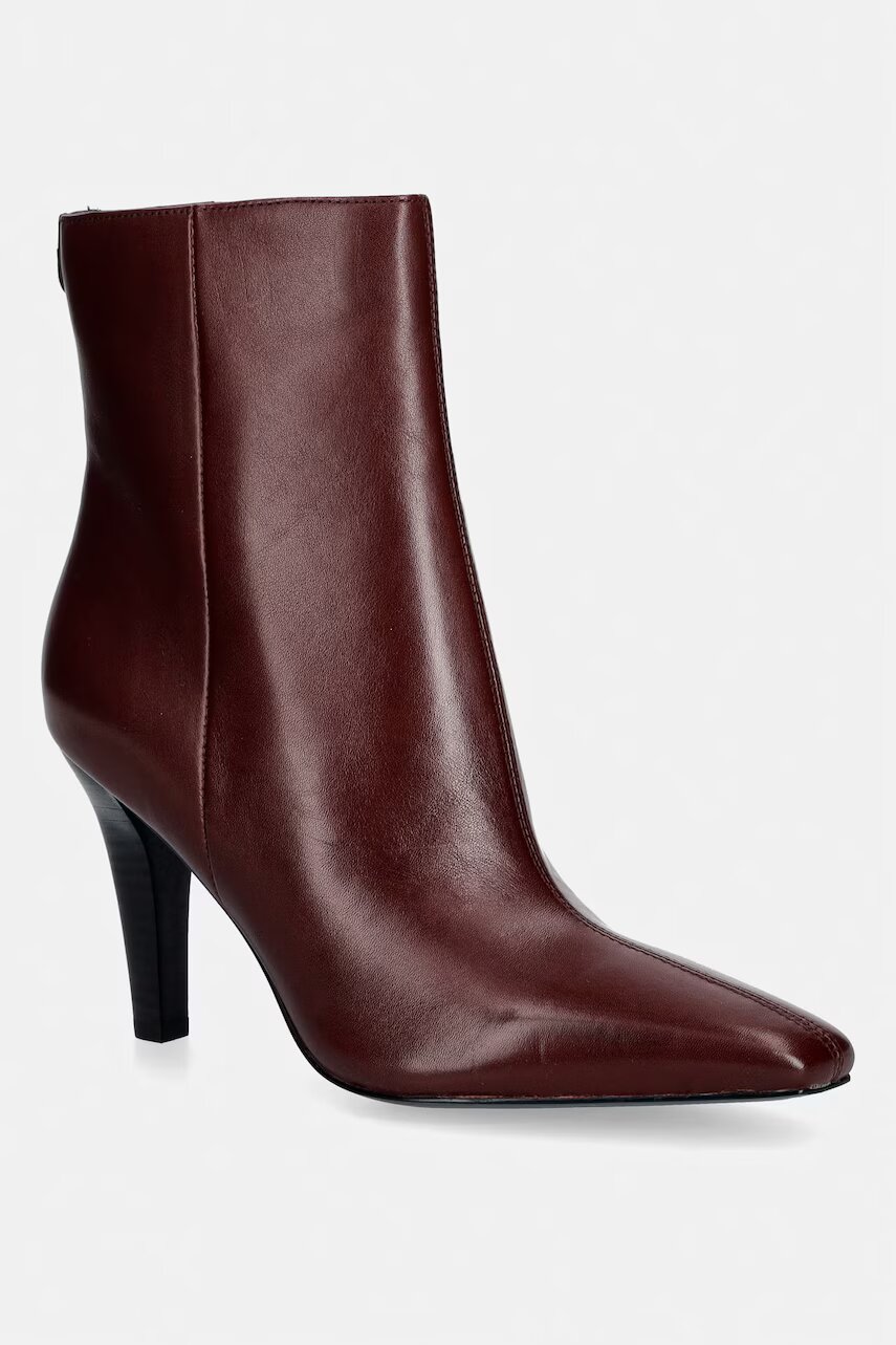 GUESS botine cu toc cui pentru femei din piele RAFFA