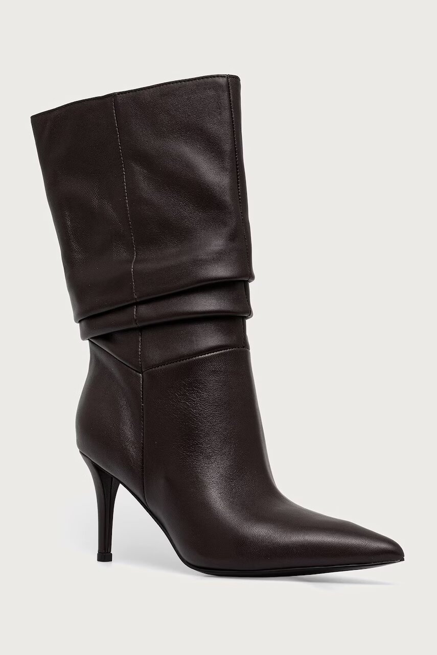 GUESS botine cu toc înalt pentru femei din piele CARALEE