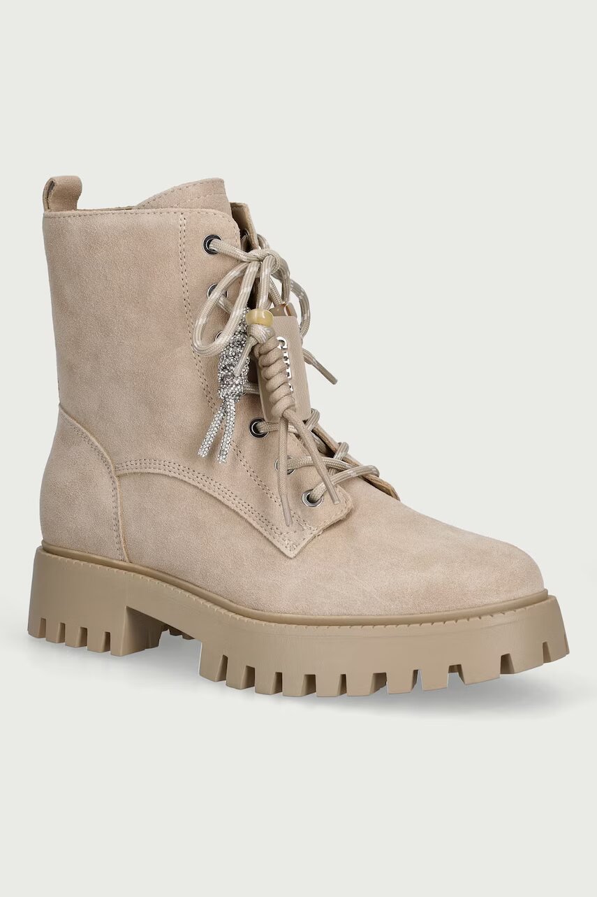GUESS botine pentru femei din piele întoarsă FIZZLE