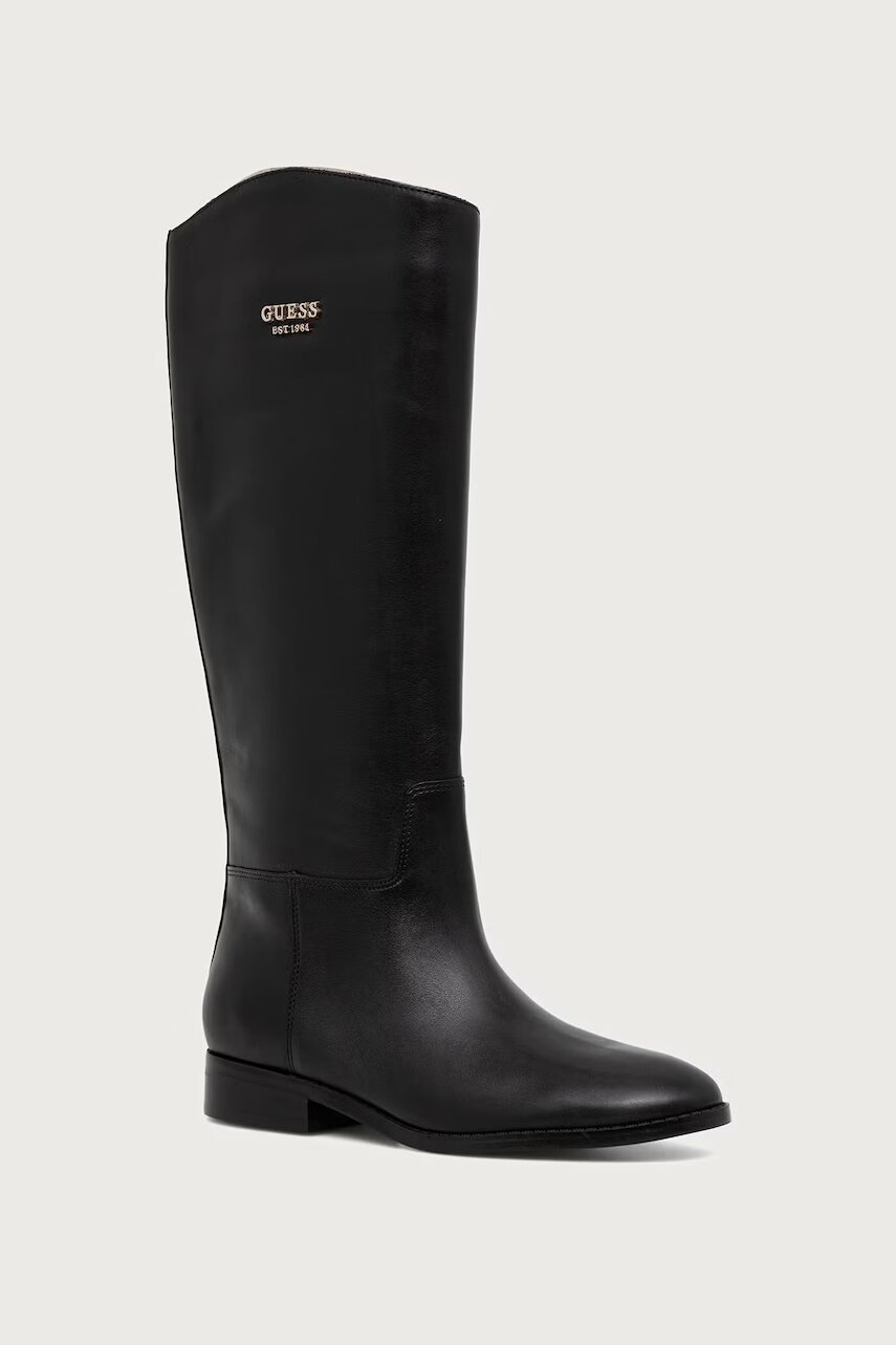 GUESS cizme cu toc plat pentru femei din piele NAURE