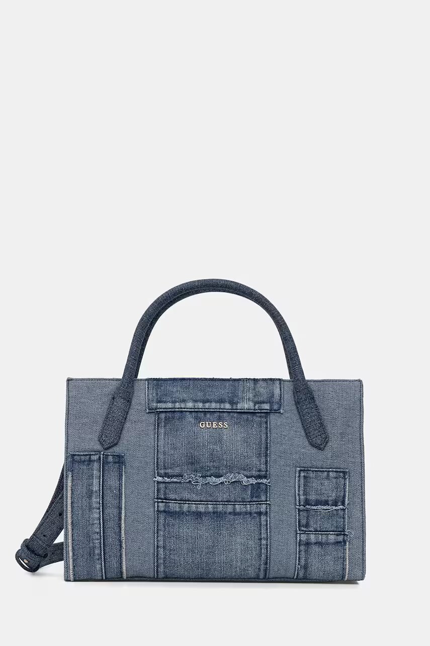 GUESS geantă shopper pentru femei din denim JODI