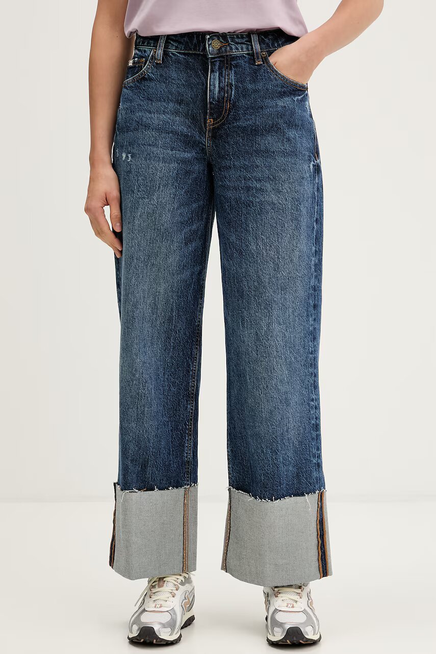 GUESS JEANS blugi wide leg pentru femei