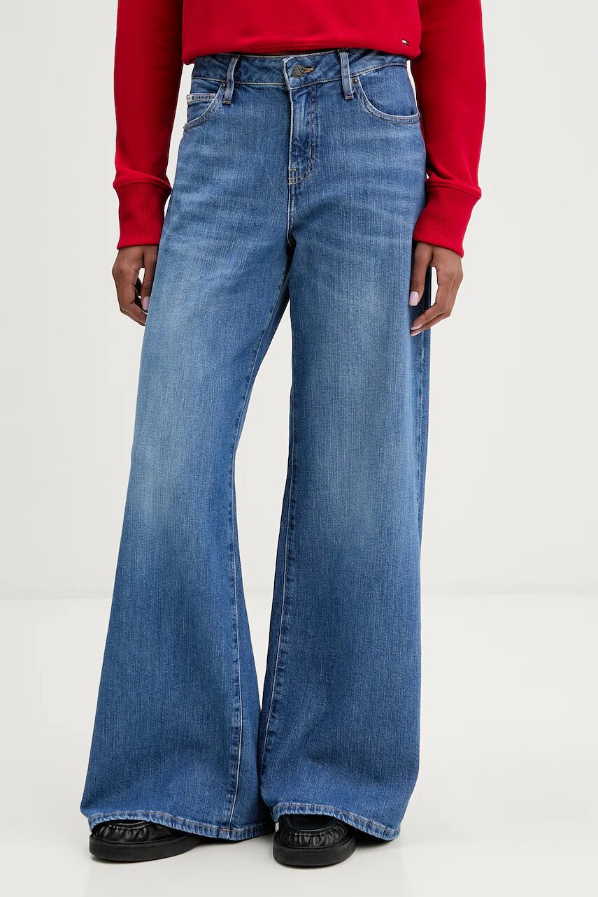 GUESS JEANS blugi wide leg pentru femei
