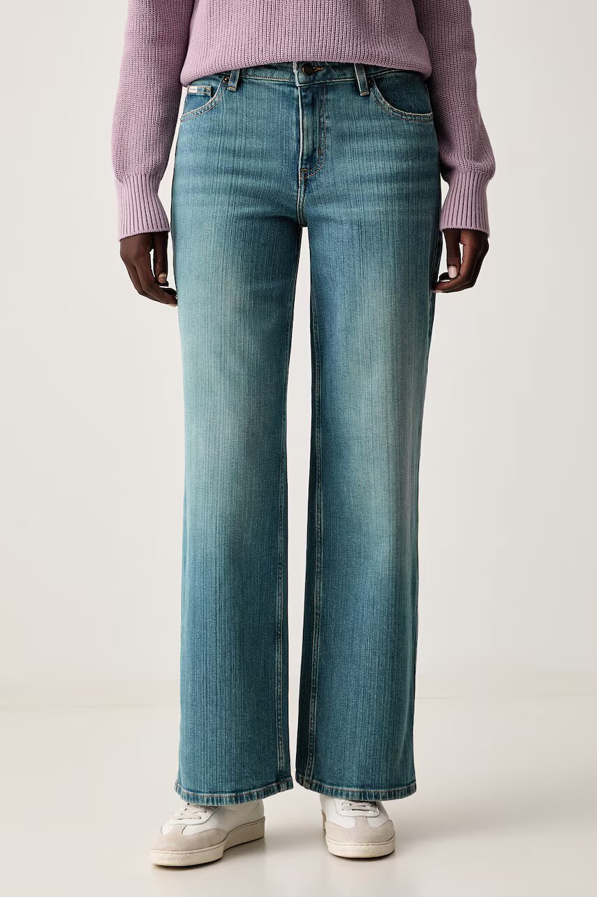 GUESS JEANS blugi wide leg pentru femei
