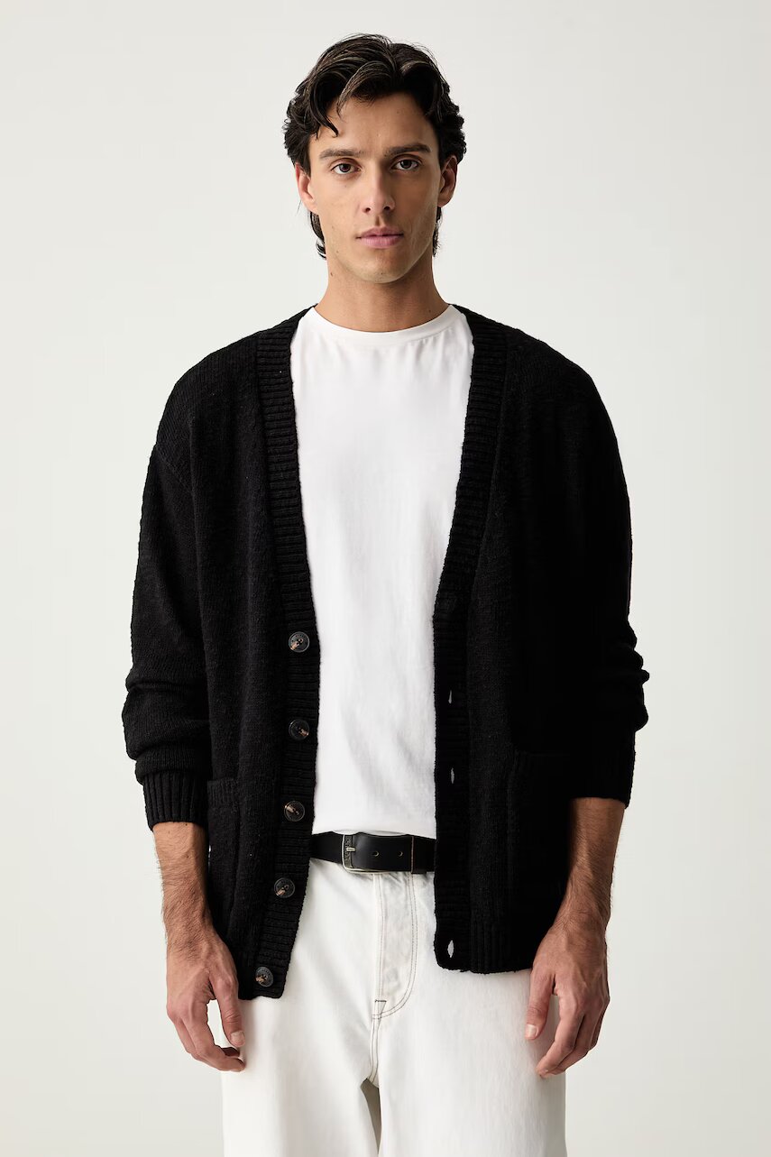 GUESS JEANS cardigan pentru bărbați din bumbac