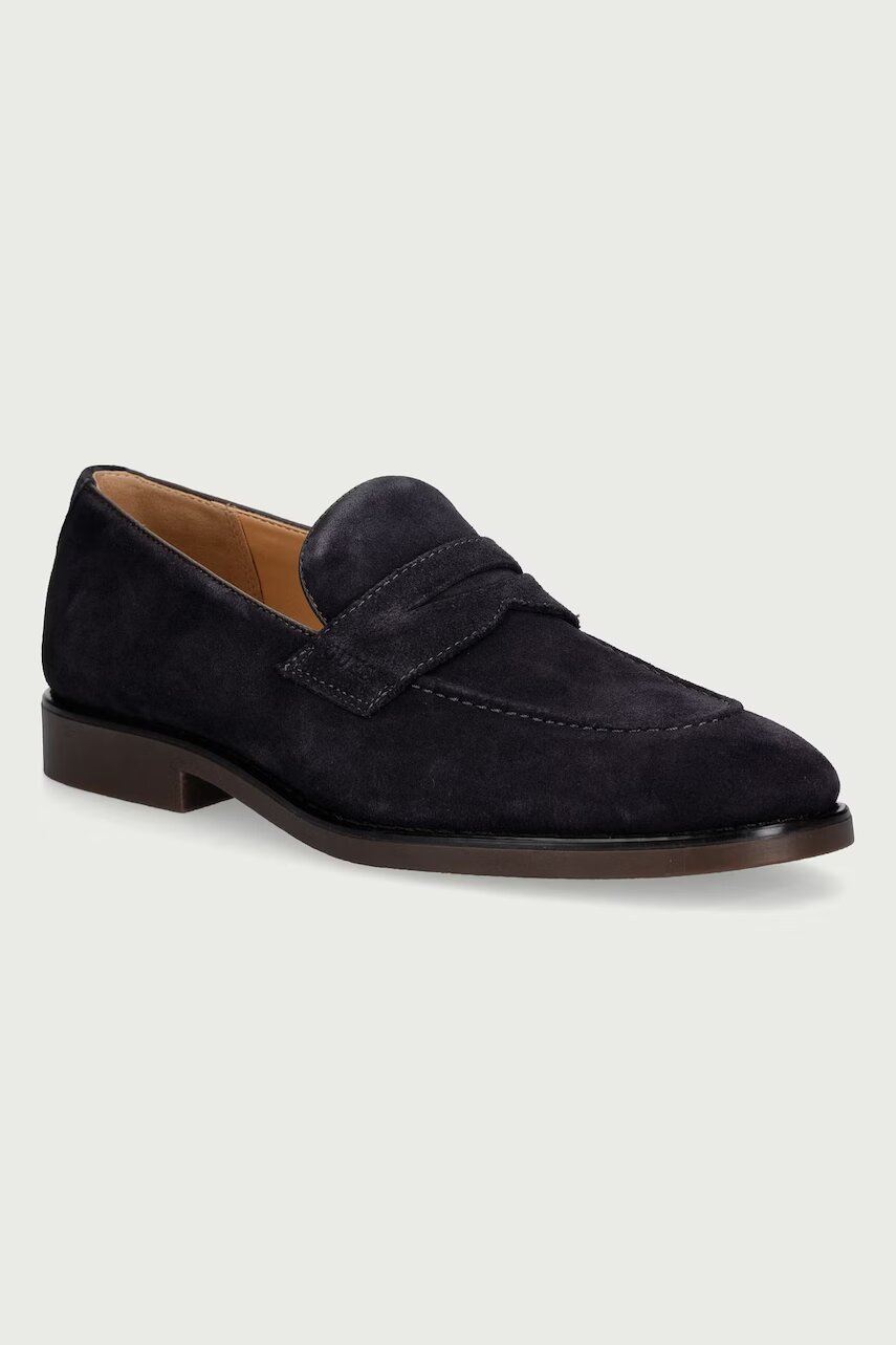 GUESS loafers slip-on pentru bărbați din piele întoarsă DRIFTKIN