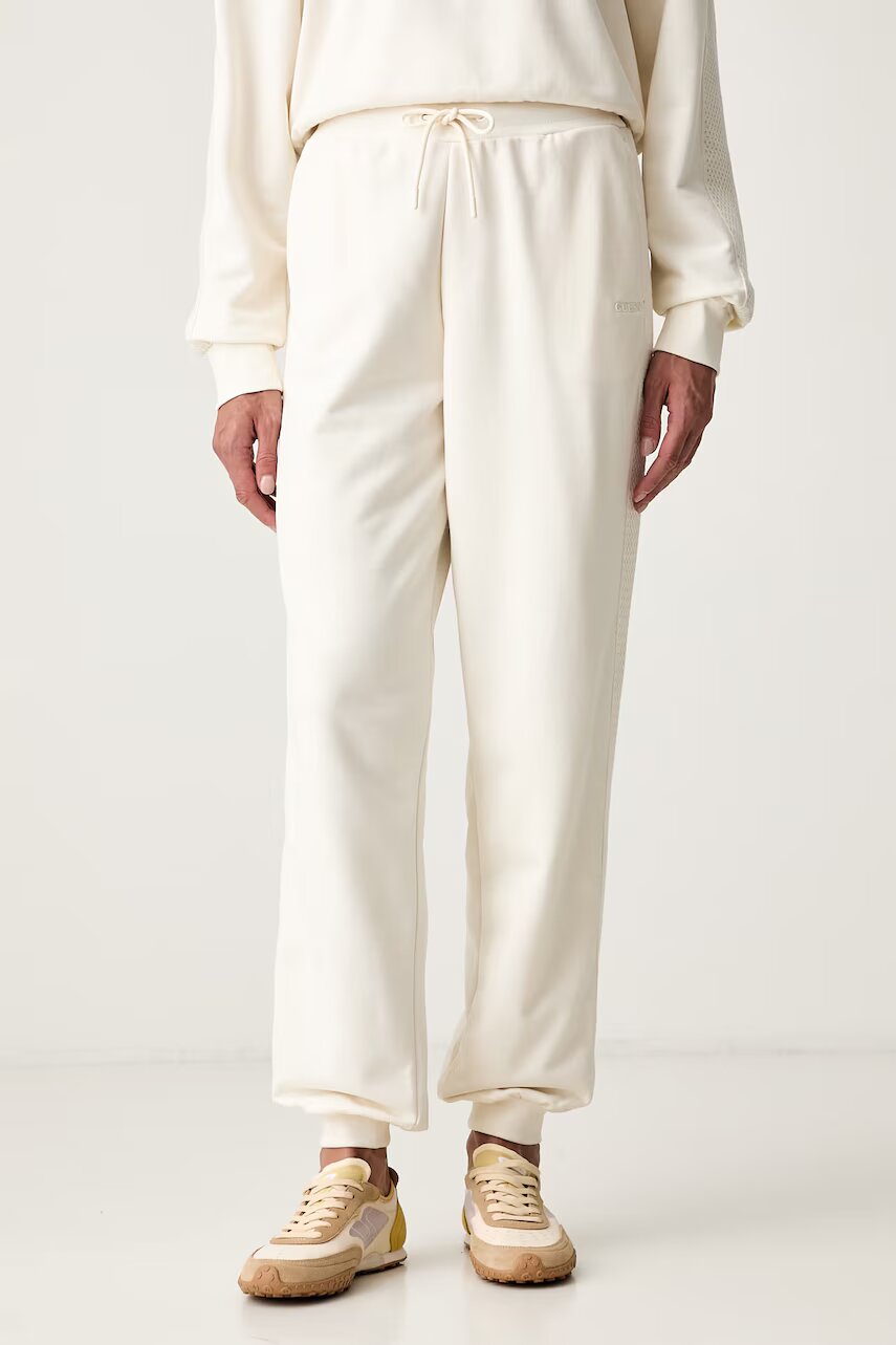 GUESS pantaloni de trening pentru femei cu bumbac PHOEBE