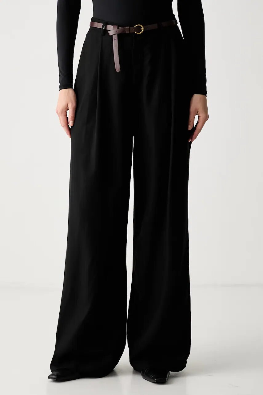 Haveone pantaloni straight pentru femei cu vâscoză