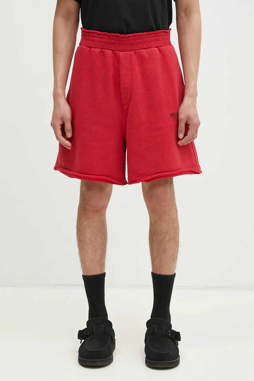 Helmut Lang pantaloni scurți din bumbac Pstcard Mini Sh.Cmbd