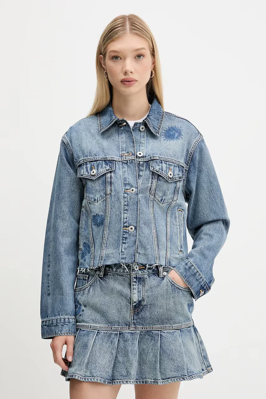 HUGO Blue geacă de blugi Anouk_Cropped_B