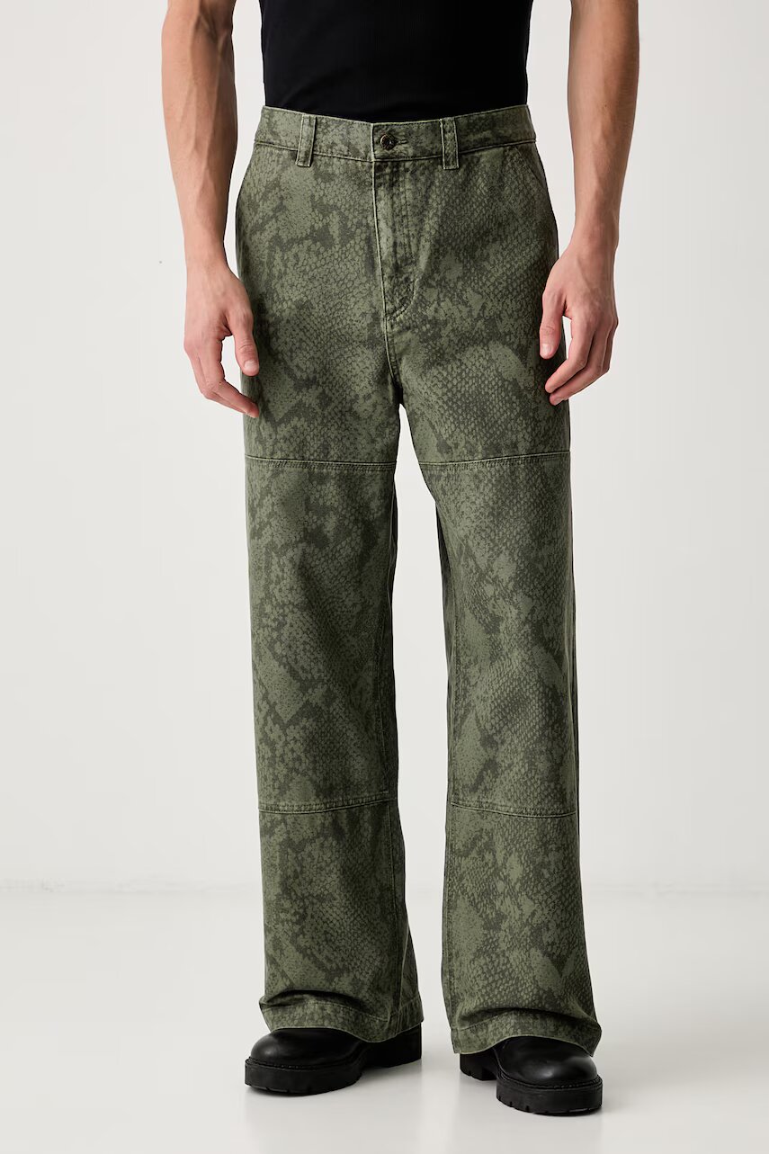 HUGO Blue pantaloni straight pentru bărbați din bumbac Gunter263