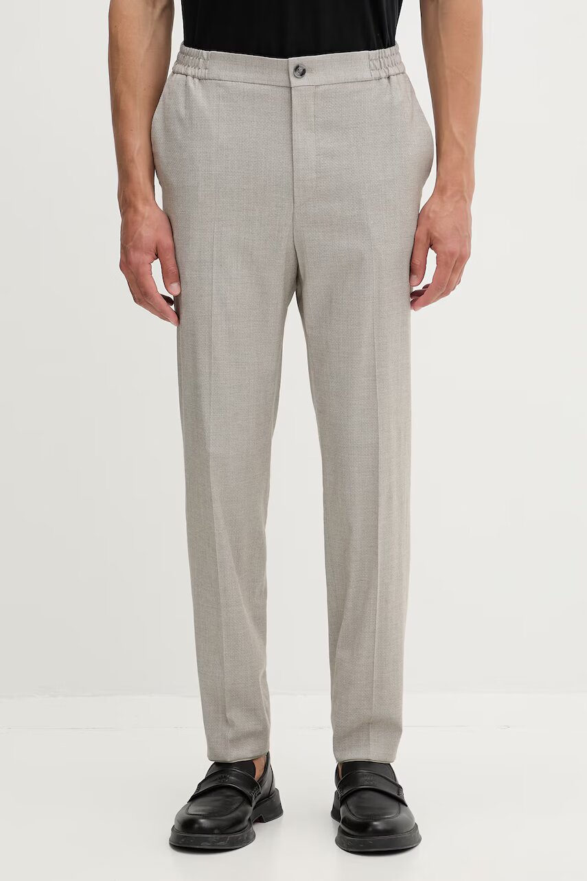 Hugo pantaloni slim fit pentru bărbați cu amestec de lână Gos233F1X