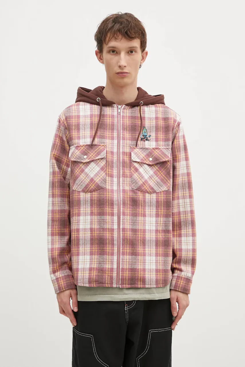 Icecream camasa din lana Hooded Flannel Zip Through