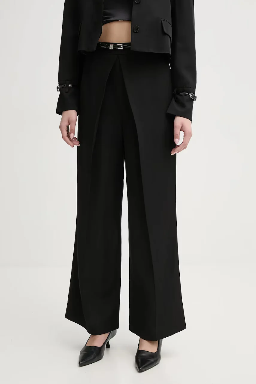 Isabelle Blanche pantaloni din amestec de in