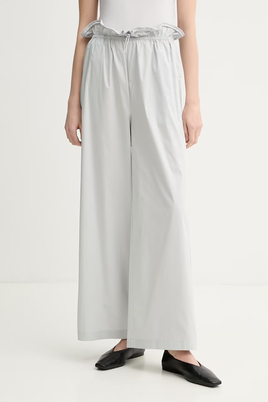 Isabelle Blanche pantaloni paperbag pentru femei cu bumbac