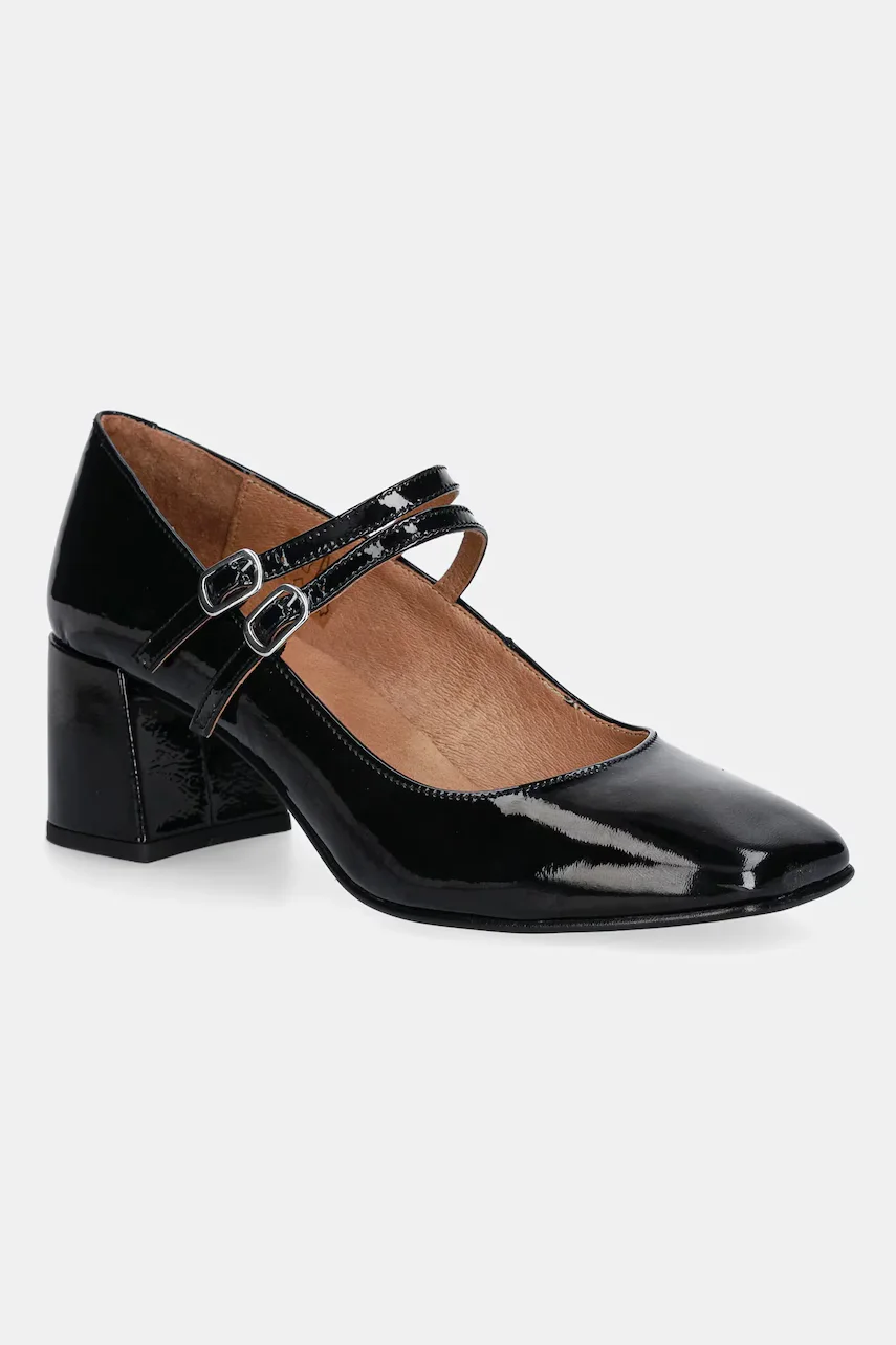 Jonak pantofi de piele ALIENAR VERNIS PLISSE