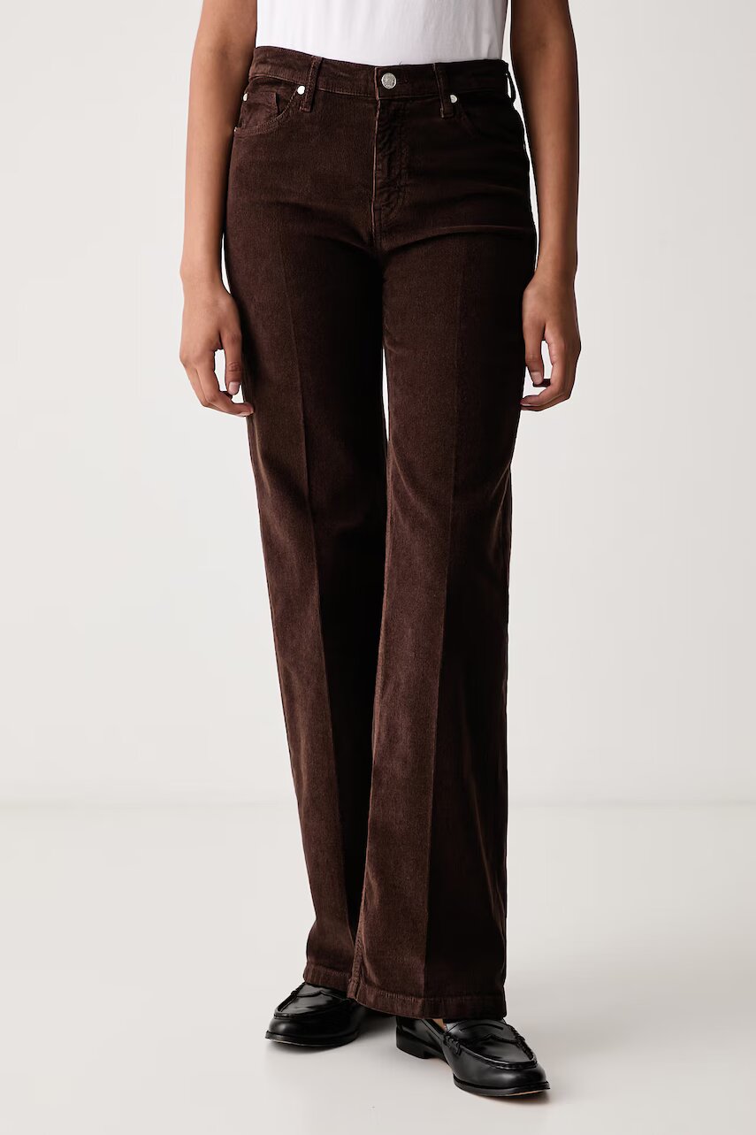 Joop! pantaloni straight pentru femei din catifea reiată