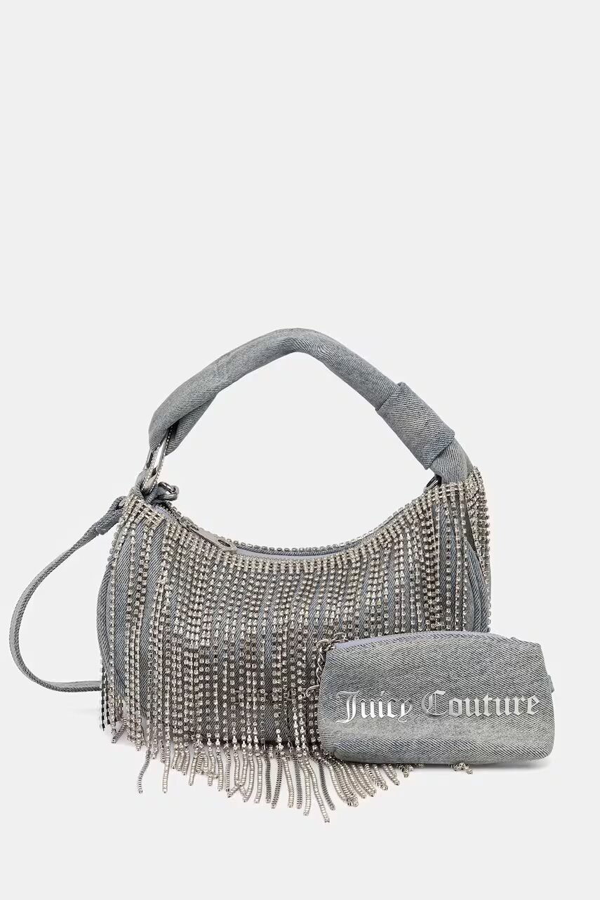 Juicy Couture geantă hobo pentru femei din denim FIREFLIES