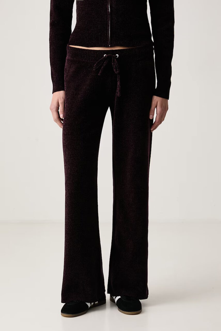 Juicy Couture pantaloni de trening pentru femei JAMA KNIT OG STRAIGHT